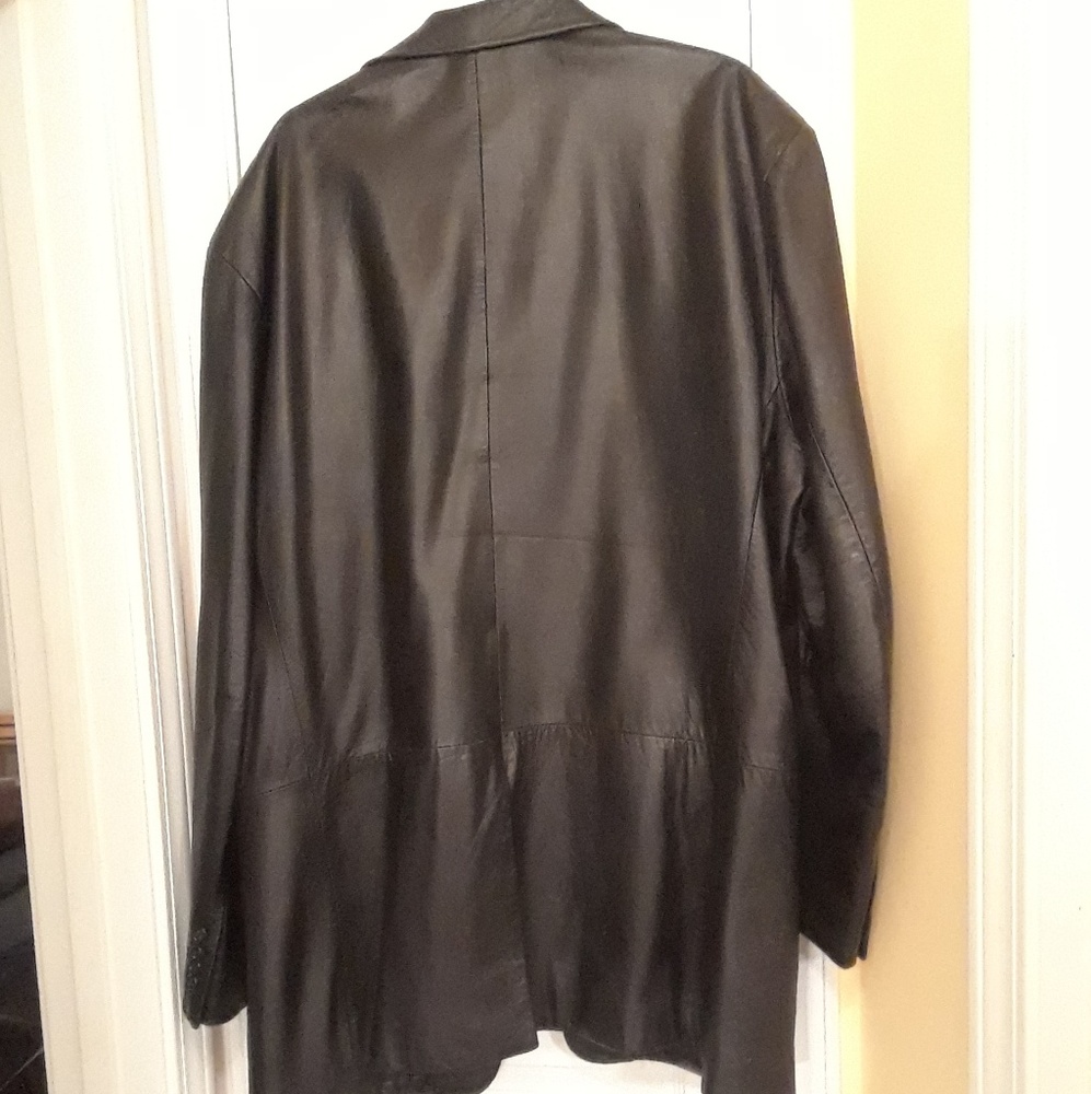 Leather jacket blazer